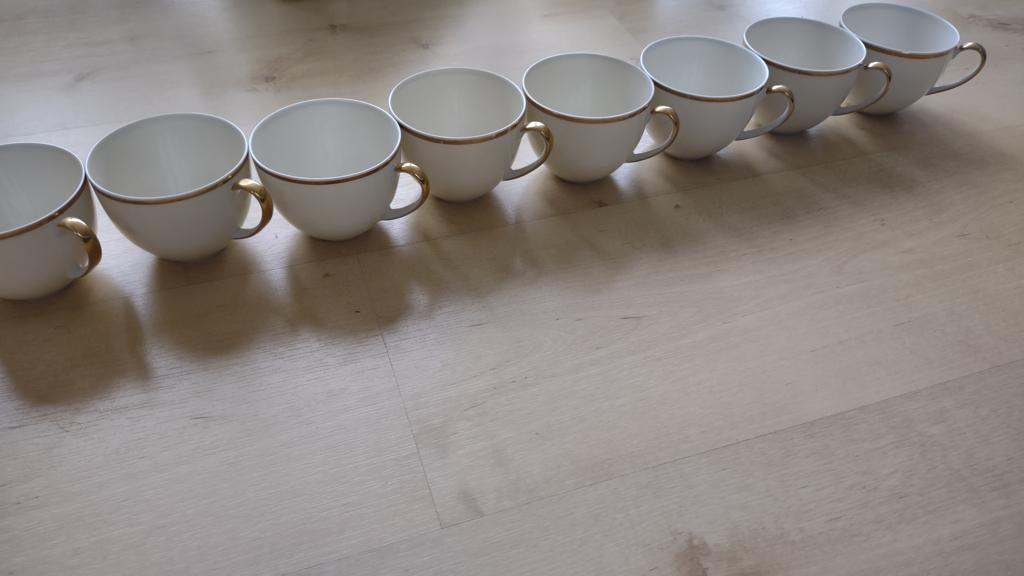 servies antiek arzberg 8 stuks koffietassen en borden, Ophalen