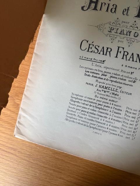 César Franck — Prélude, aria et finale, Musique & Instruments, Enlèvement ou Envoi, Utilisé, Artiste ou Compositeur, Classique