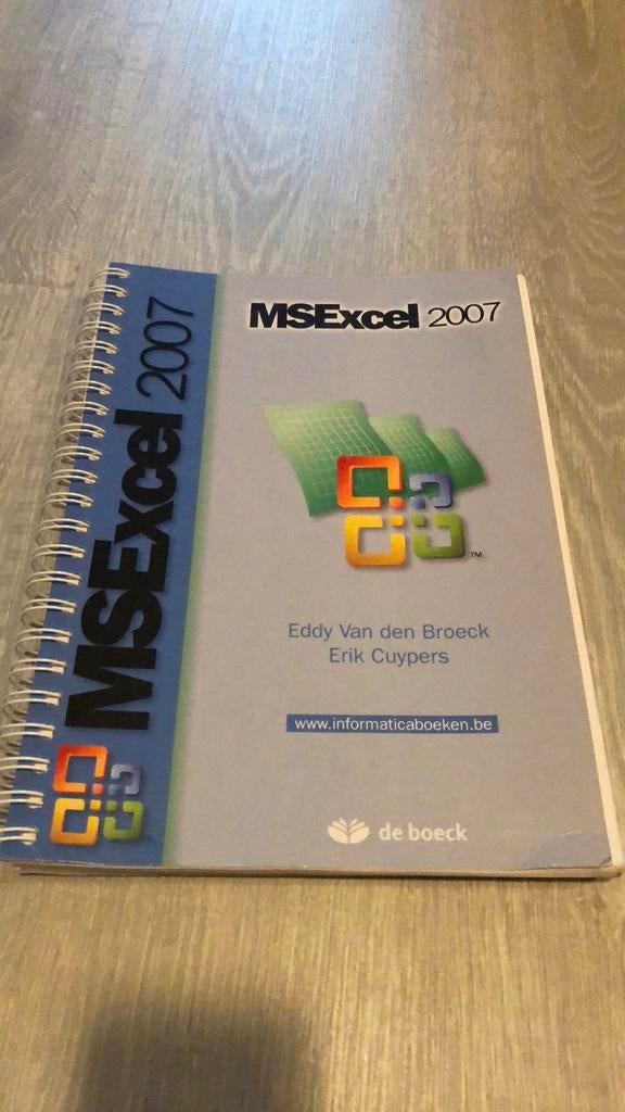 Van Den Broeck - MS excel 2007, Ophalen, Zo goed als nieuw, Nederlands, Van Den Broeck