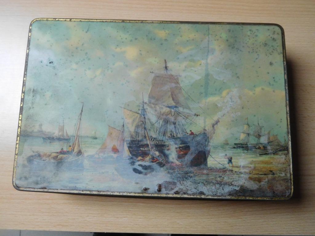 Oude metalen doos Super chocolade Jacques, Verzamelen, Blikken, Gebruikt, Overige merken, Ophalen of Verzenden