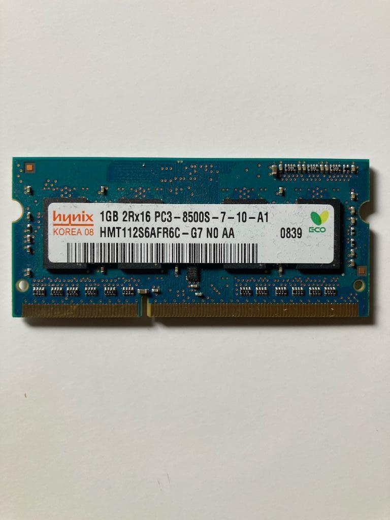 2 barrettes mémoire Hynix 1GB, Computers en Software, RAM geheugen, Ophalen, DDR3, Laptop, Gebruikt