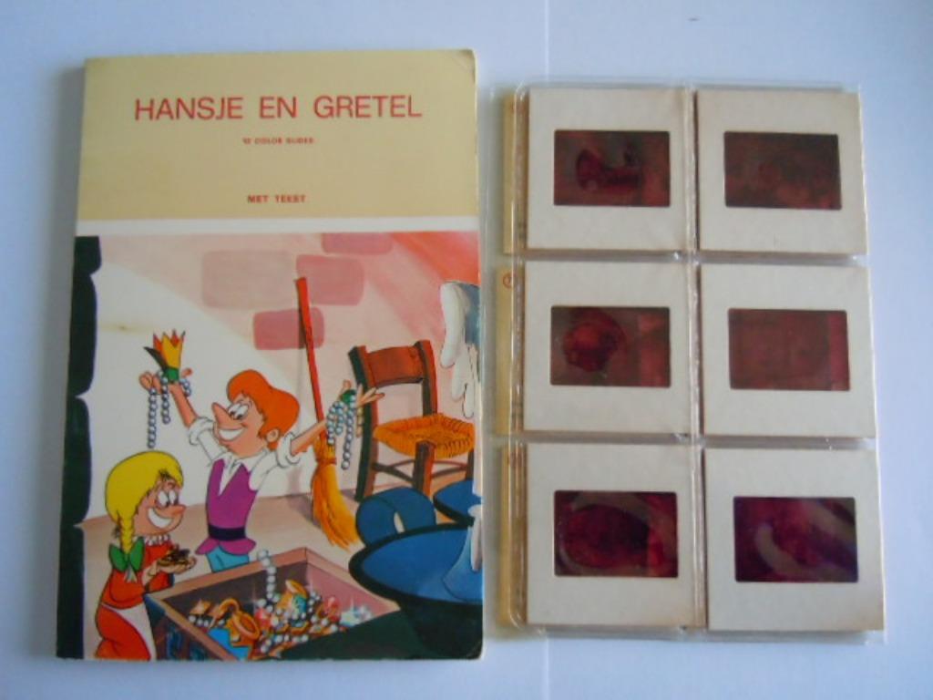 Hansje en Gretel 12 color slides Fotocinedizioni 1975, Ophalen of Verzenden, Gebruikt
