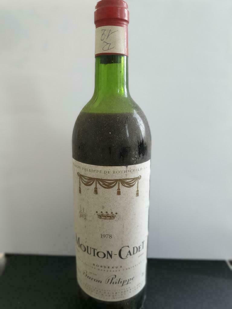 oude topwijn Mouton-Cadet 1978 - Baron Philippe de Rotschild, Verzamelen, Ophalen, Frankrijk, Nieuw, Rode wijn