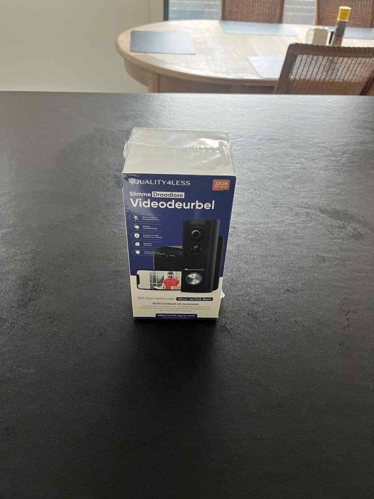 Quality4less - Slimme draadloze videodeurbel, Huis en Inrichting, Deurbellen, Ophalen, Compatibel met smartphone, Nieuw, Draadloos