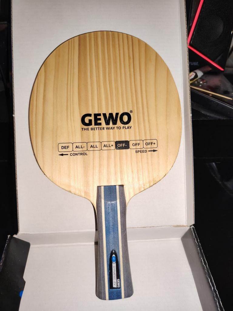 Bois tennis de table gewo dynatec zv off- concave, Sports & Fitness, Ping-pong, Enlèvement ou Envoi, Comme neuf, Filet, Raquette(s) ou Balle(s)