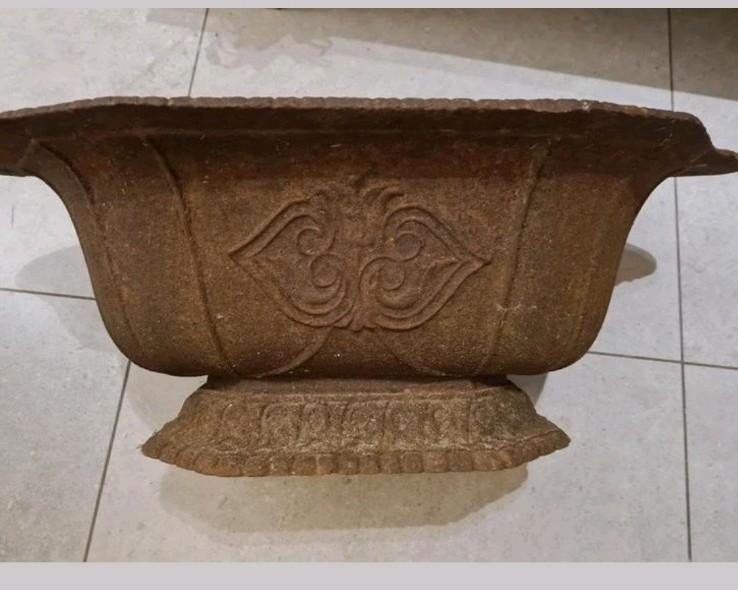 Jardinière ancienne en fonte, 68 cm de longueur, 35 cm de la, Antiquités & Art, Enlèvement ou Envoi