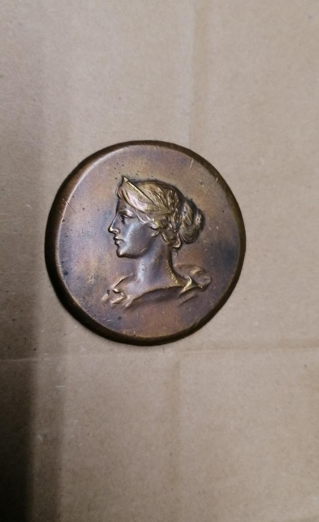 Médaillon Bronze visage femme, Envoi, Bronze