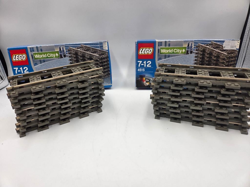 Lot de 2 rails droits Lego World City 4515, Enfants & Bébés, Jouets | Duplo & Lego, Enlèvement ou Envoi, Comme neuf, Ensemble complet