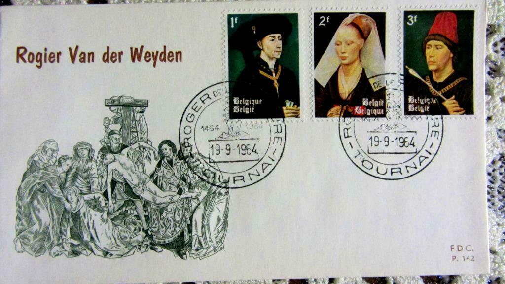 FIRST DAY COVER- SCHILDERIJEN- SCHILDERS-VAN DER WEYDEN, Postzegels en Munten, Ophalen of Verzenden, Gestempeld, Overige thema's