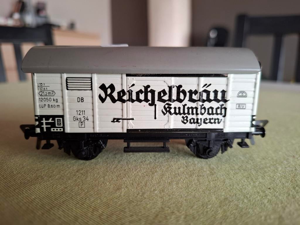 Fleischmann HO nr. 5022 koelwagen Reichelbrau, Ophalen of Verzenden, Zo goed als nieuw, Fleischmann