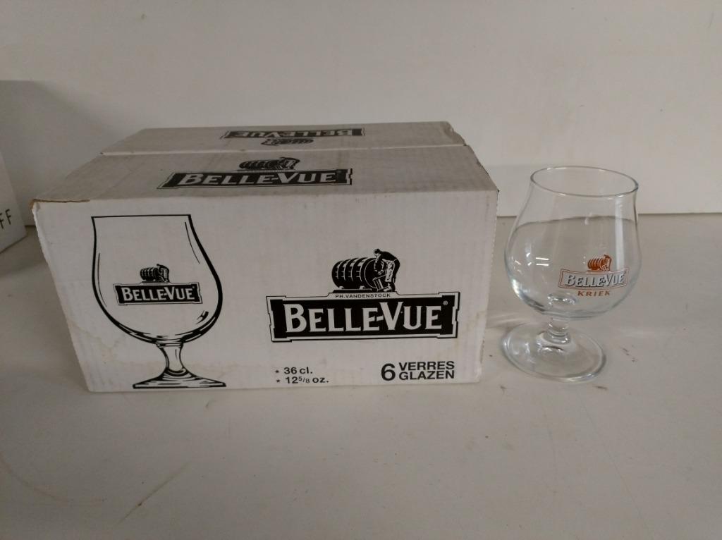 Lot van 6 Kriek Belle Vue glazen, Ophalen of Verzenden, Nieuw