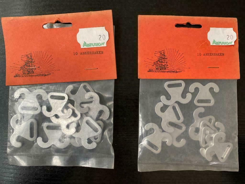 2 zakjes van elk 10 aluminium ankerhaken met sleuf, Ophalen of Verzenden, Nieuw