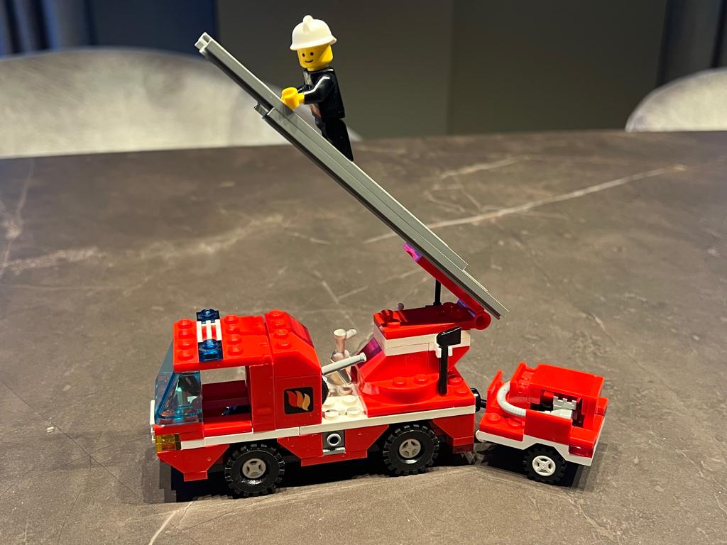 Lego 6593 Fire Ladder avec unité de pompe, Enlèvement ou Envoi, Comme neuf, Ensemble complet, Lego