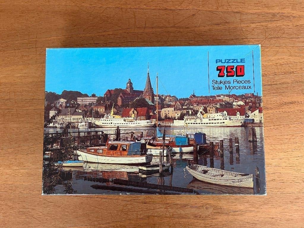 puzzel 750 pc Flensburg, Germany, Hobby en Vrije tijd, Denksport en Puzzels, Ophalen of Verzenden, 500 t/m 1500 stukjes, Zo goed als nieuw