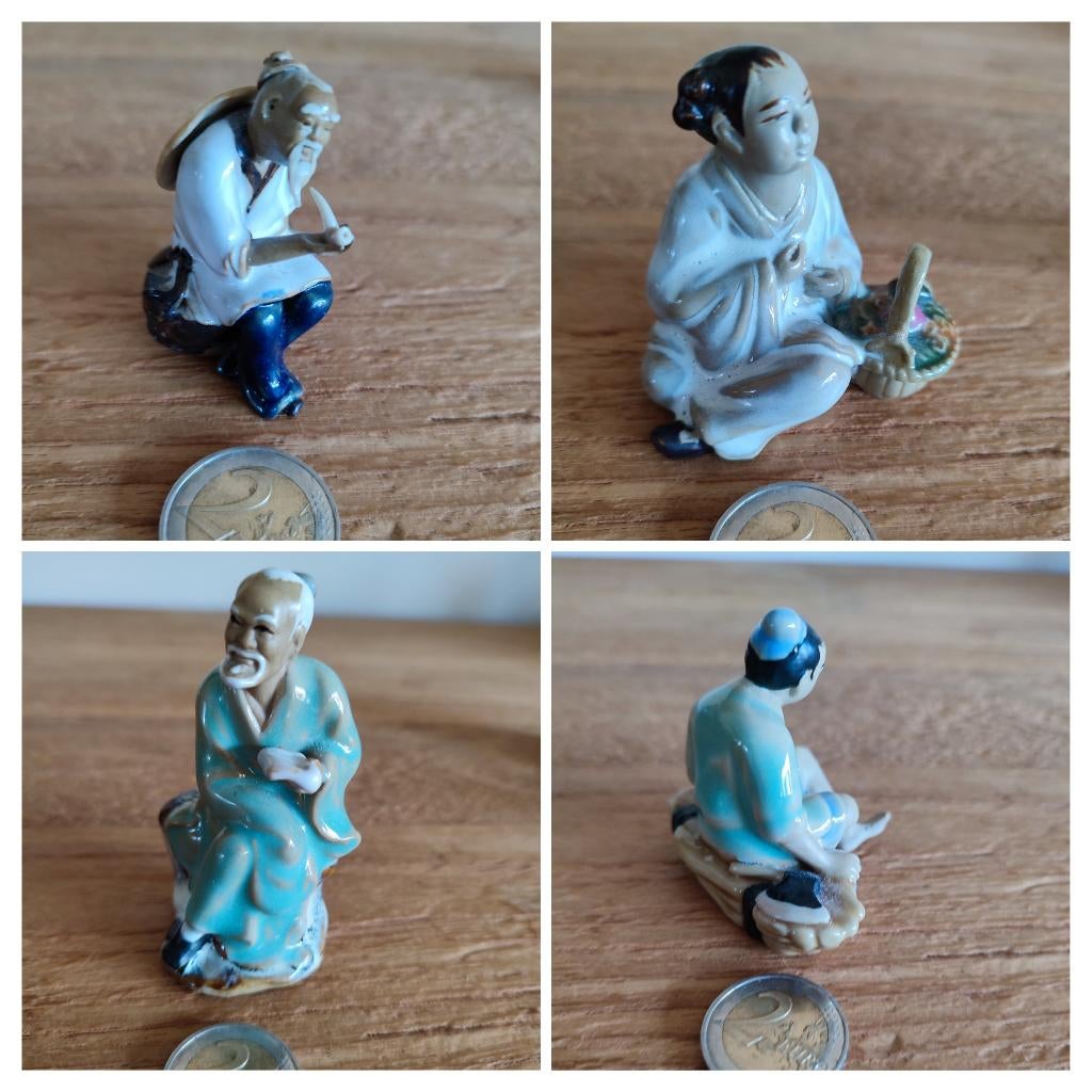 China Shiwan miniatuurtjes. Mudman: Clay Art. Jaren '60, '70, Antiek en Kunst, Ophalen of Verzenden