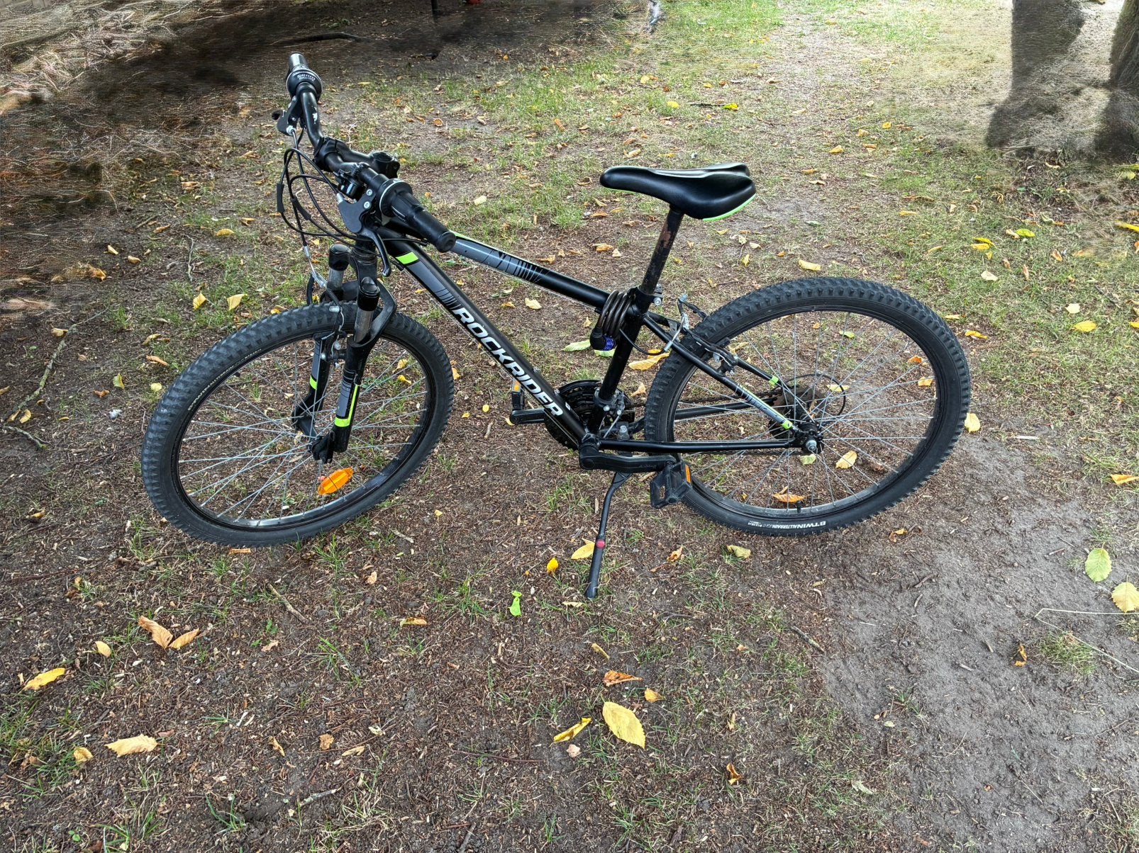 Moutainbike rockrider zwart met fluogeel 24 inch, Fietsen en Brommers, Fietsen | Crossfietsen en BMX, Ophalen, Gebruikt, 24 inch of meer