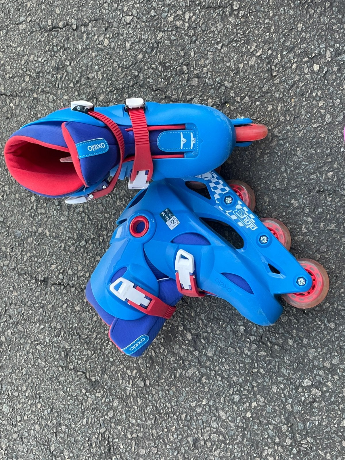 Patins en ligne Oxelo Play 3 – Très bon état, pointure=34-36, Kinderen en Baby's, Speelgoed | Buiten | Rolschaatsen, Ophalen, Zo goed als nieuw