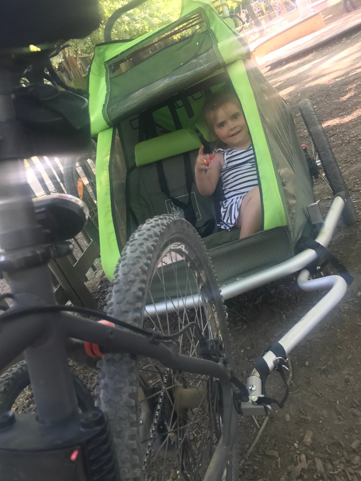 Remorque velo avec accessoires, Vélos & Vélomoteurs, Enlèvement, Utilisé, Remorque pour enfant, Pliable