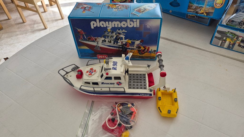 Playmobil Rescue boot 3941, Complete set, Ophalen of Verzenden, Zo goed als nieuw, Sports & action