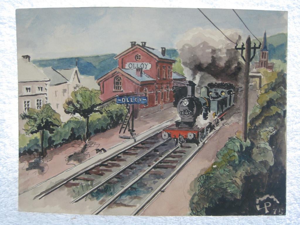 CFV3V – Mariembourg Olloy - locomotive à vapeur - 1975, Enlèvement ou Envoi, Train