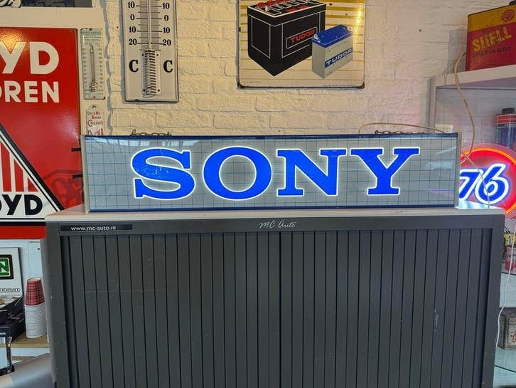 Vintage Sony Lichtbak Reclamebord - Uniek Verzamelobject, Verzamelen