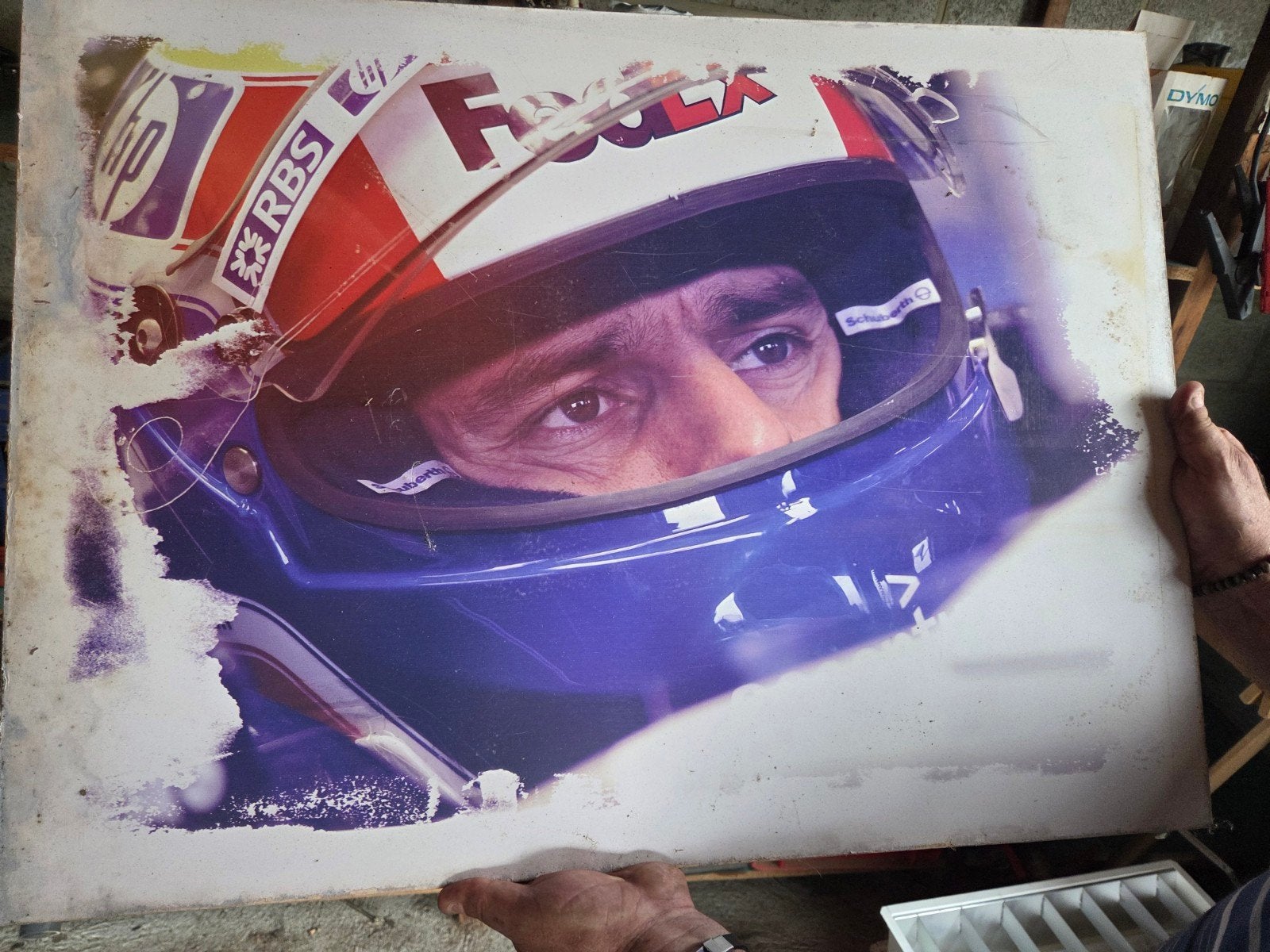 panneau avec pilote de f1 planche de dessin, Enlèvement, Utilisé, Affiche, Image ou Autocollant