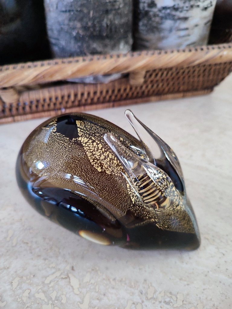 Rare: lapin, verre de Murano avec éclats d'or. Années '60, Enlèvement ou Envoi