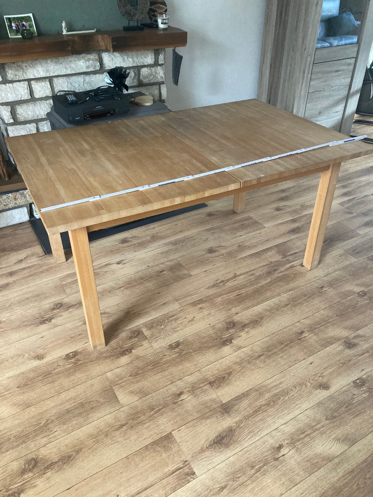 Houten tafel, Huis en Inrichting, Ophalen, Gebruikt, 50 tot 100 cm, Vijf personen of meer