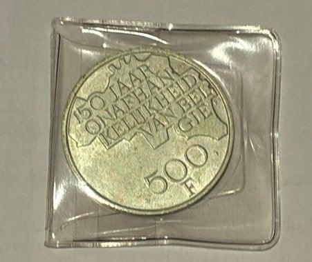 500 Frank 1980 verzilverd - NL, Postzegels en Munten, Verzilverd, Zilver, Ophalen of Verzenden, Losse munt