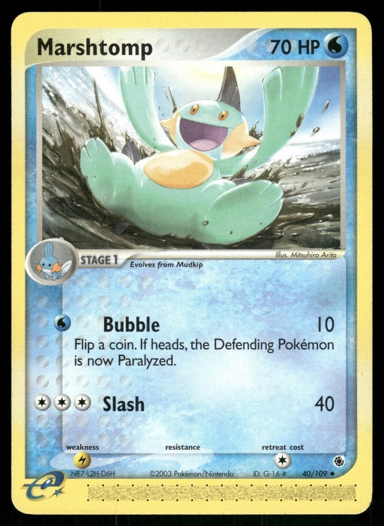 Marshtomp 40/109 - Ruby &amp; Sapphire (NM), Hobby en Vrije tijd, Verzamelkaartspellen | Pokémon, Gebruikt, Verzenden
