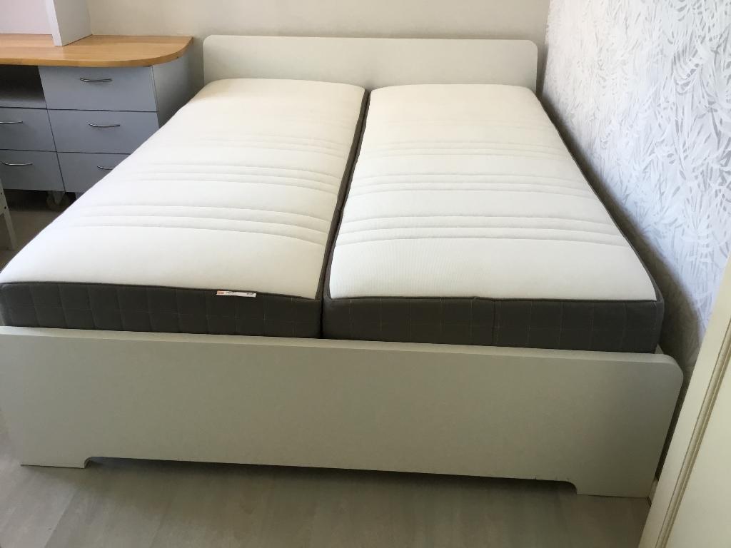 Bed, Huis en Inrichting, Slaapkamer | Bedden, Ophalen, Wit, Neutraal, Tweepersoons