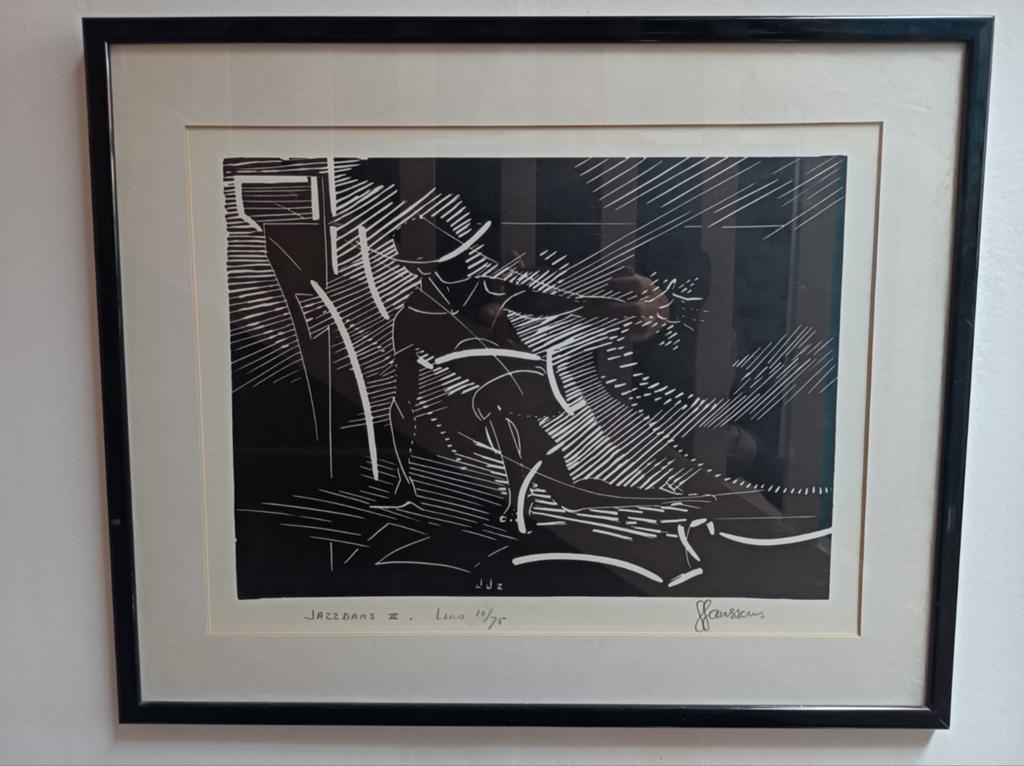 Janssen - Jazzdans 2, Antiek en Kunst, Kunst | Litho's en Zeefdrukken, Ophalen