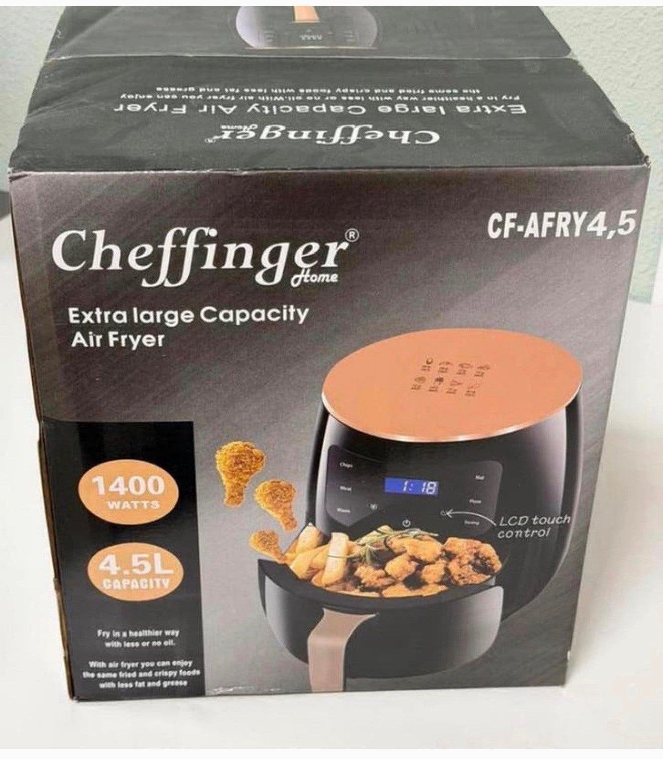 Friteuse numérique Cheffinger XL 4,5 L, 1400W, écran tactile, Enlèvement ou Envoi, Neuf, dans son emballage