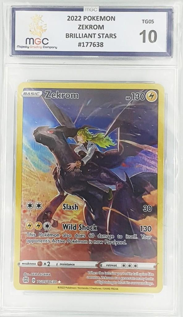 2022 Pokemon - Zekrom - Brilliant Stars - 10, Hobby en Vrije tijd, Verzamelkaartspellen | Pokémon, Nieuw, Losse kaart, Foil, Verzenden