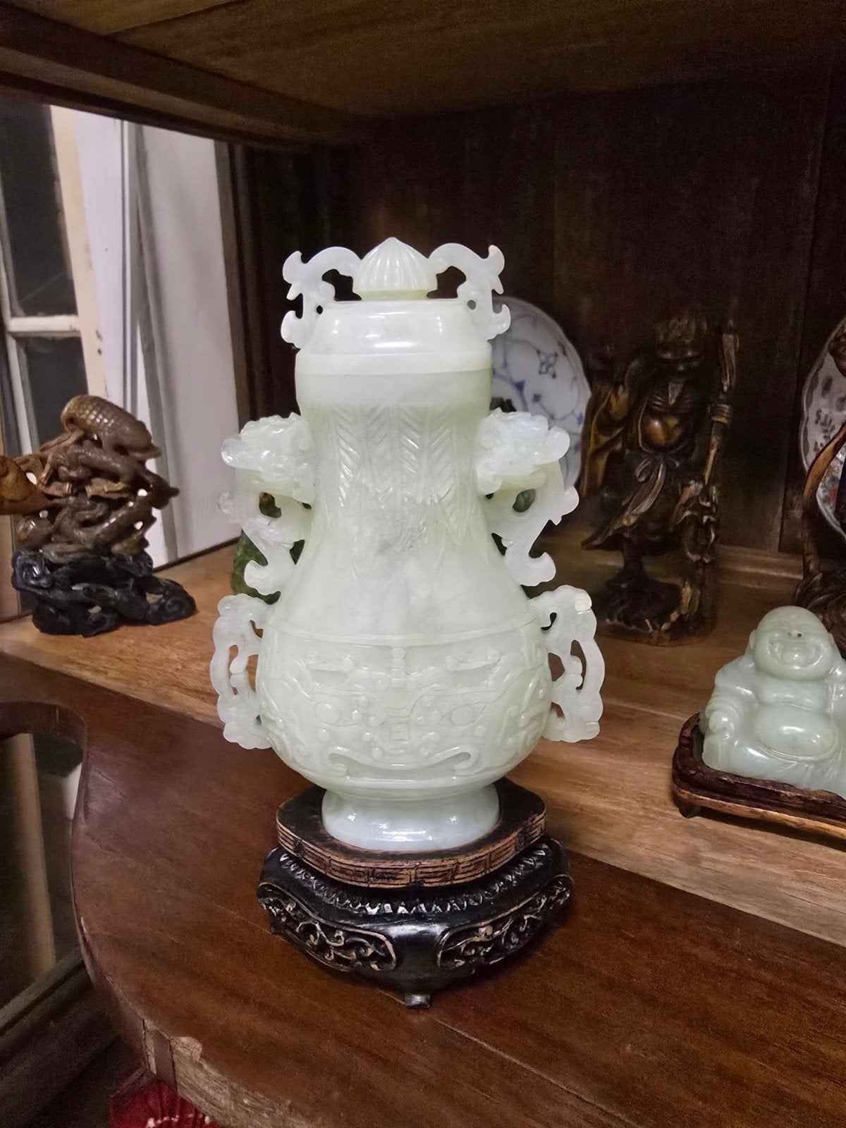 vase en jade chinois ancien, Chine, Enlèvement ou Envoi, Vase, Matériau naturel