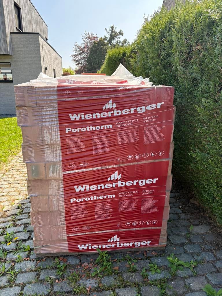 Wienerberg porotherm snelbouwstenen 288x138x138mm, Doe-het-zelf en Bouw, Ophalen, Zo goed als nieuw