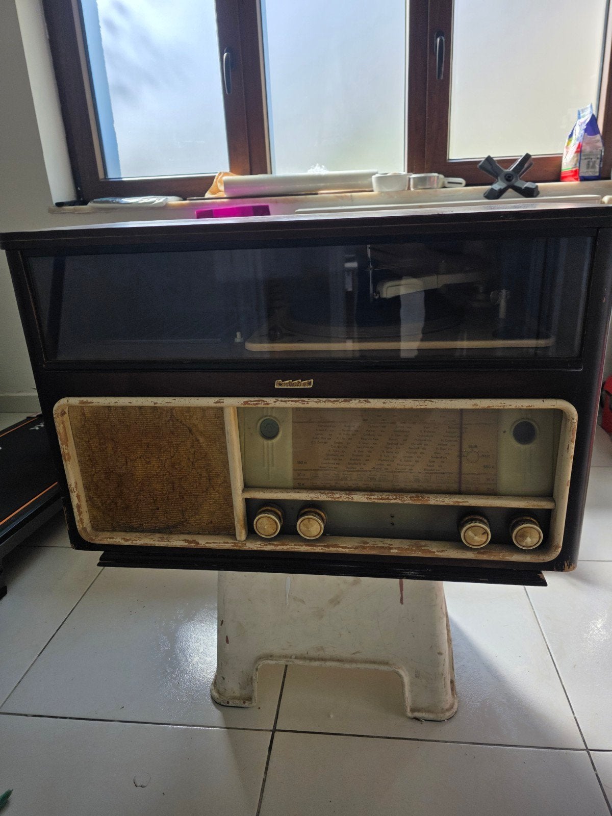 meuble vinyle radio, Antiek en Kunst, Ophalen