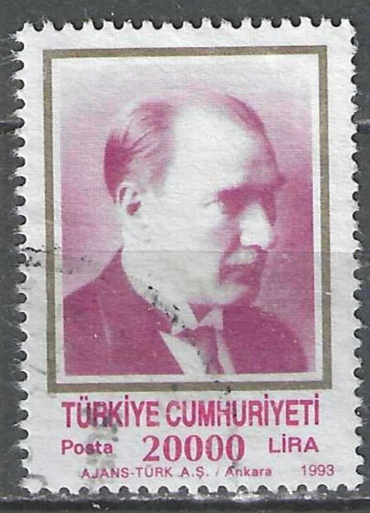 Turquie 1993 - Yvert 2749 - Ataturk - 20000 l. (ST), Envoi, Affranchi