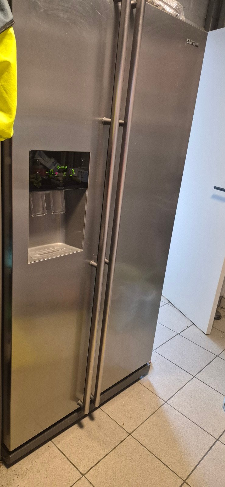 amerikaanse frigo / koelkast diepvries 2 deuren inox samsung, Electroménager, 160 cm ou plus, Enlèvement, Utilisé, 200 litres ou plus