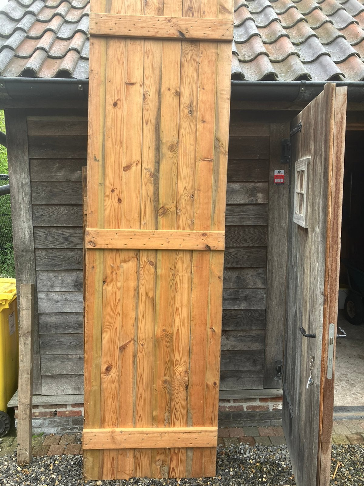 2 houten schragen + poten, Enlèvement, Comme neuf