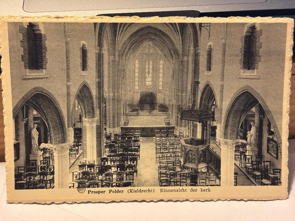 Kieldrecht: 50 x ansichtkaart "Binnenzicht der Kerk"., Ophalen of Verzenden, 1940 tot 1960, Ongelopen, Vlaams-Brabant