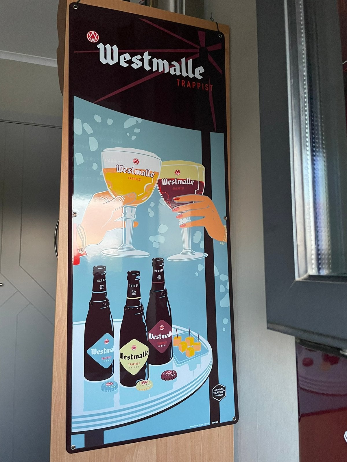 Westmalle emaille bord, Ophalen, Nieuw