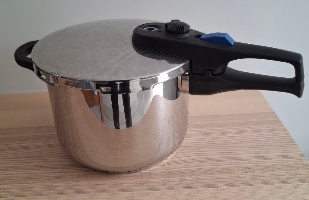ELO Germany roestvrijstalen snelkookpan van 6 liter, Ophalen, Zo goed als nieuw, Overige merken, Inox