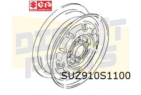 Suzuki Alto RF velg staal (4.5J x 13") zwart (4/02-12/06) Or, Auto-onderdelen, Banden en Velgen, Band(en), 15 inch, Personenwagen