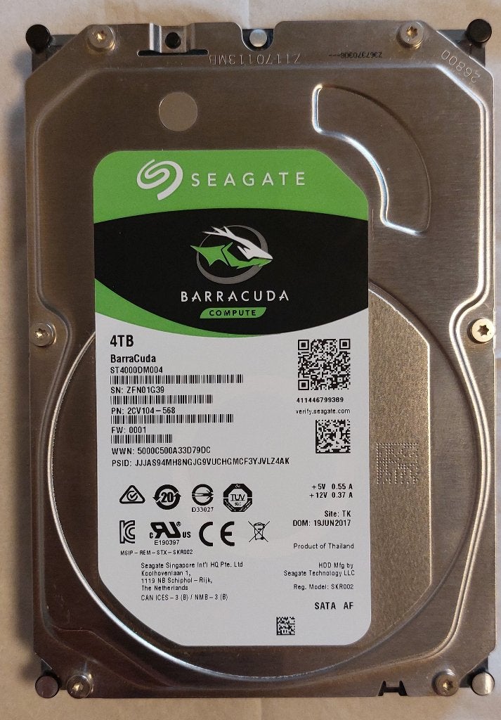 DISQUE DUR SEAGATE BARRACUDA 4T - Comme neuf, Computers en Software, Harde schijven, Intern, SATA, Ophalen of Verzenden, Zo goed als nieuw