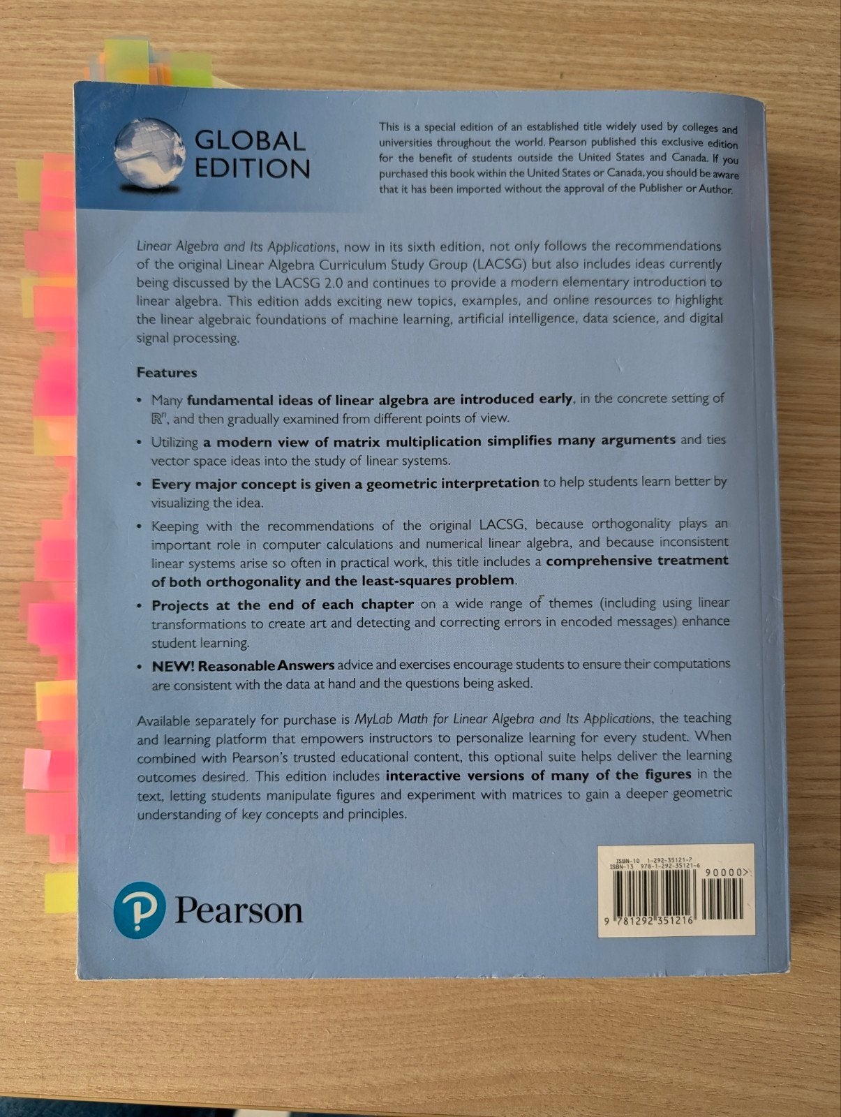 Linear Algebra and it's Applications - 6th edition, Boeken, Ophalen of Verzenden