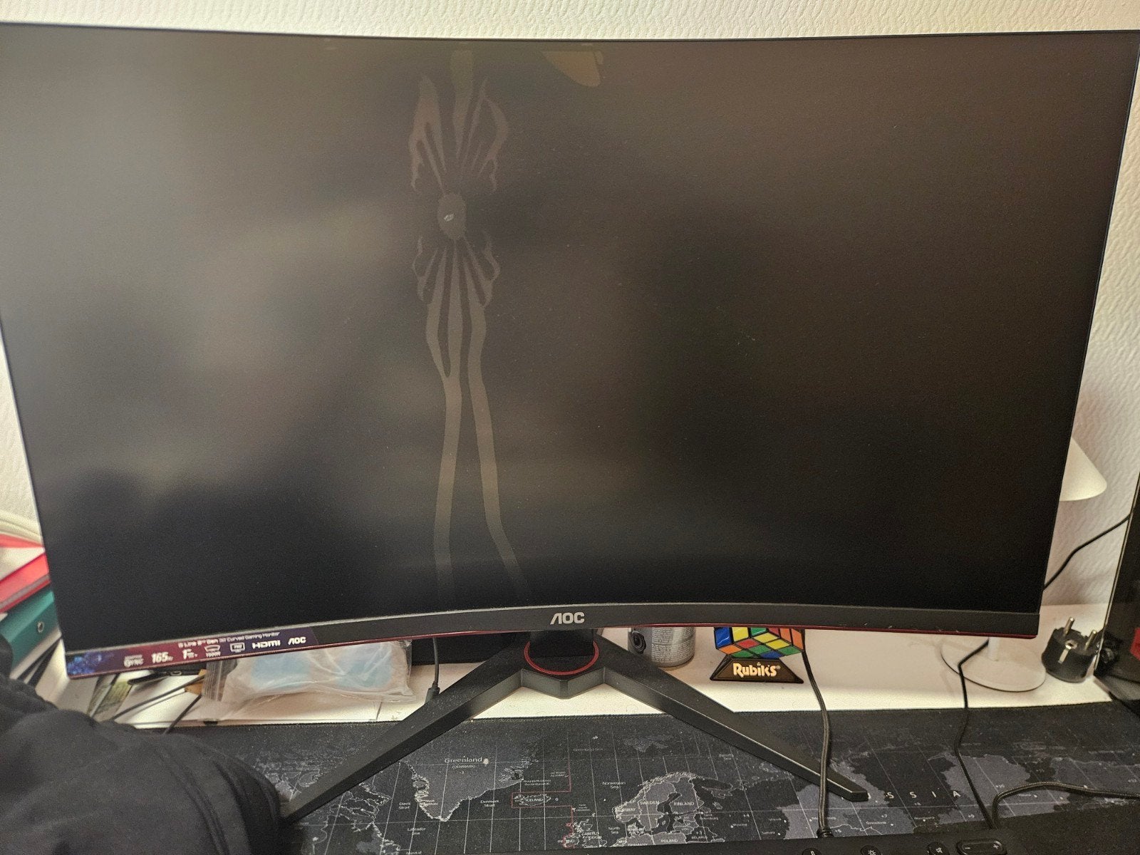 Ecran Gaming curvé AOC 32" 165hz (A RÉPARER OU POUR PIÈCES), Informatique & Logiciels, Moniteurs, Gaming