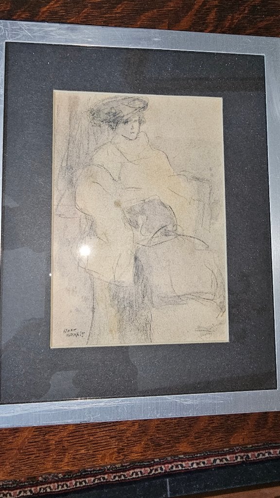 Isaac Israëls Œuvre unique Dessin sur papier Signé, Enlèvement, Signé, Dessin, Papier