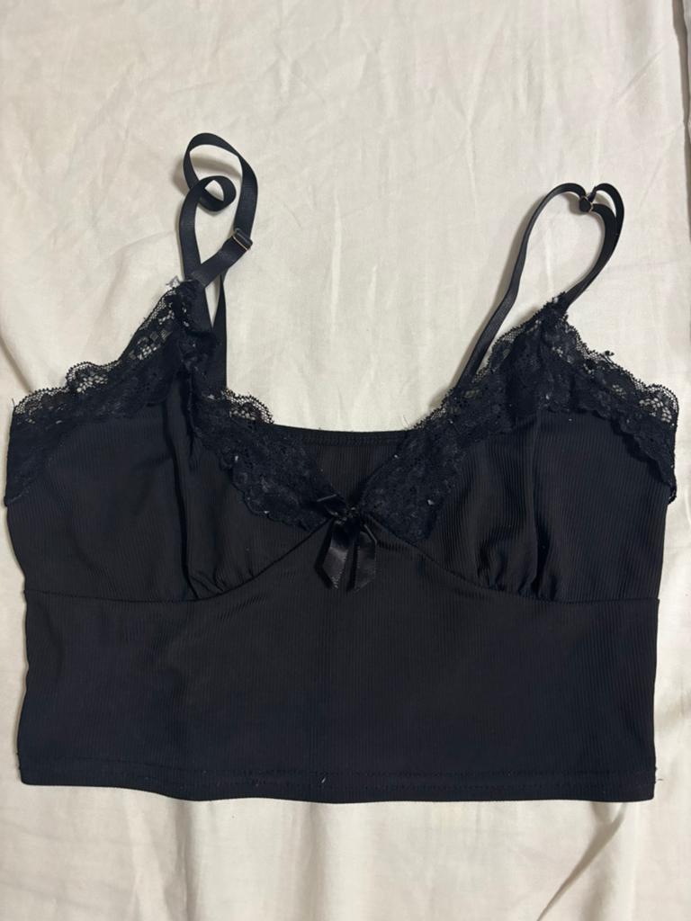 pyjama topje zwart, Ophalen, Zwart, Nachtkleding