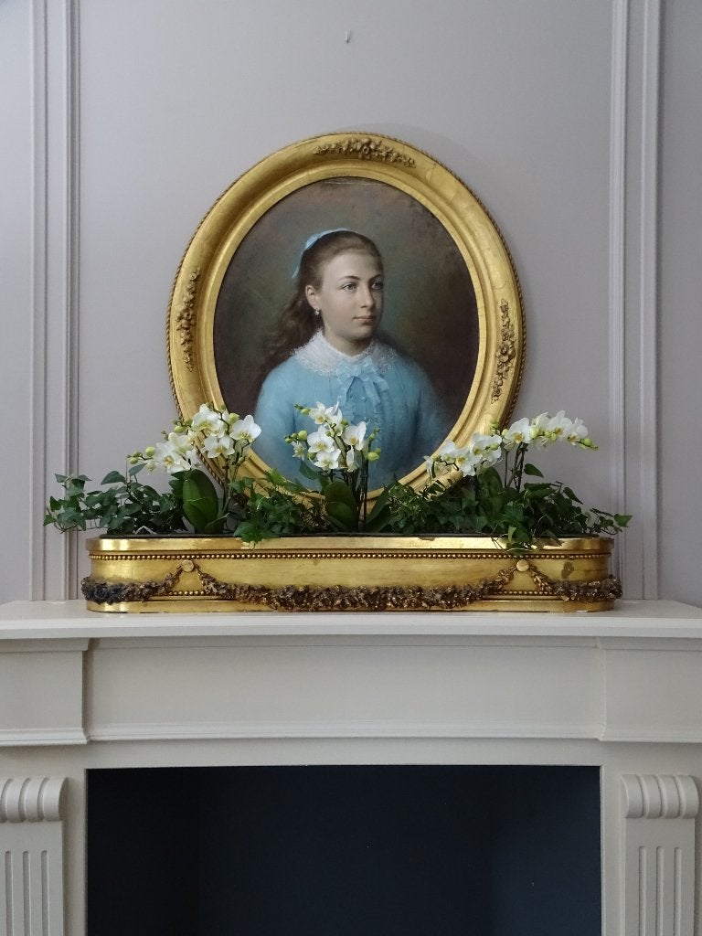 Oude pastel in vergulde lijst, Antiek en Kunst, Ophalen